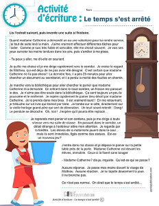 Situation d'écriture – Le temps s’est arrêté