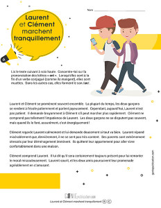 Laurent et Clément marchent tranquillement