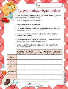 Le grand piquenique familial