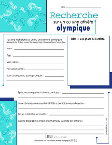 Recherche sur un ou une athlète olympique