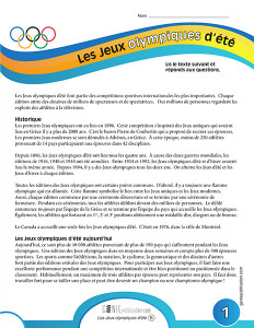 Les Jeux olympiques d’été