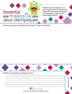 Invente une mascotte des Jeux olympiques