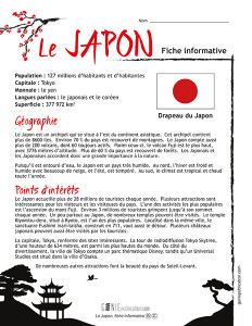 Le Japon, fiche informative