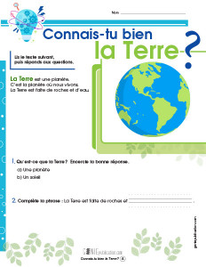 Connais-tu bien la Terre ?