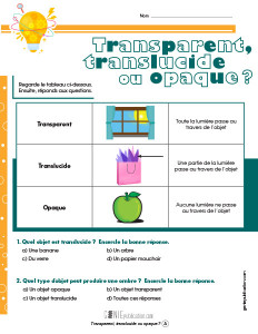 Transparent, translucide ou opaque ?