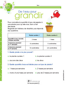 De l’eau pour grandir