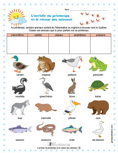 Le retour des animaux