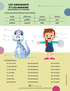Les dinosaures et les humains – ressemblances et différences