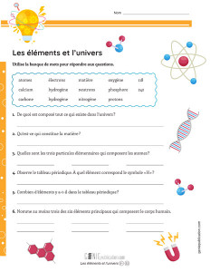 Les éléments et l’univers
