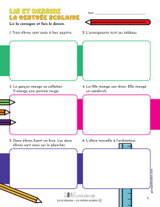 Lis et dessine – La rentrée scolaire
