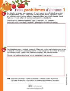 Petits problèmes d’automne 1