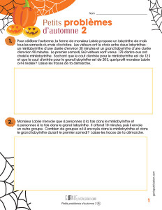 Petits problèmes d’automne 2