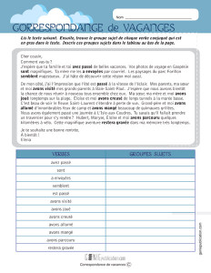 Correspondance de vacances