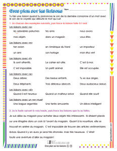 Gros plan sur les liaisons