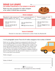 Sous la loupe – Les verbes conjugués et les verbes à l’infinitif