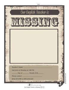 Our English Teacher is Missing