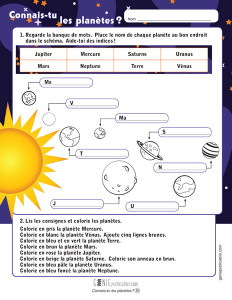 Connais-tu les planètes ?