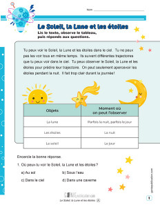 Le Soleil, la Lune et les étoiles