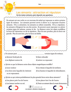 Les aimants : attraction et répulsion