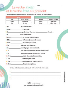 Le verbe avoir et le verbe être au présent