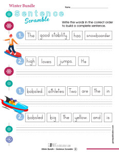 Winter Bundle - Sentence Scramble