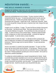 Méditation guidée – Une belle journée d’hiver