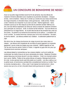 Un concours de bonhomme de neige !