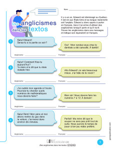 Des anglicismes dans les textos