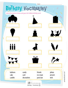 Birthday Vocabulary