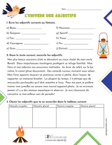 L'univers des adjectifs