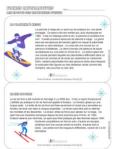 Fiches informatives – Les sports des Olympiques d’hiver
