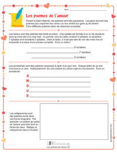 Les poèmes de l’amour