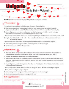 Unigorie de la Saint-Valentin