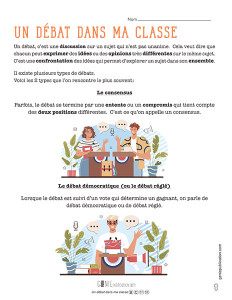 Un débat dans ma classe