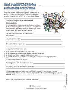 Une manifestation – Situations d’écriture