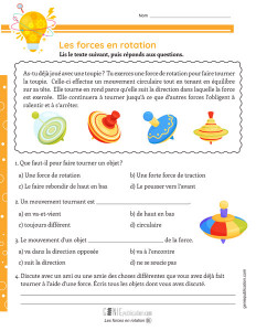Les forces en rotation