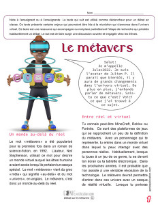 Débat sur le métavers