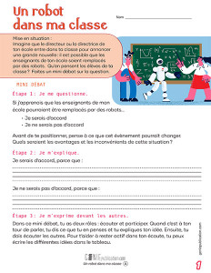 Un robot dans ma classe