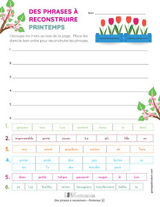 Des phrases à reconstruire - Printemps