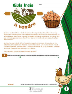 Œufs frais à vendre