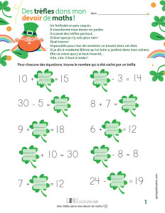 Des trèfles dans mon devoir de math !