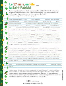 Le 17 mars, on fête la Saint-Patrick !