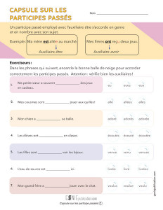Capsule sur les participes passés