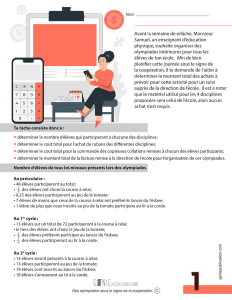 Des olympiades sous le signe de la coopération