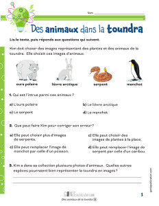 Des animaux dans la toundra