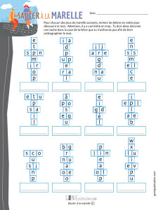 Sauter à la marelle