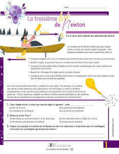 La troisième loi de Newton