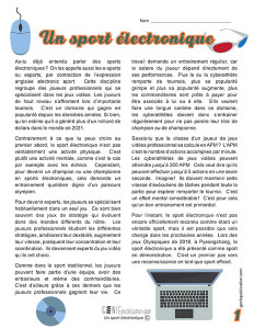 Un sport électronique