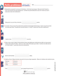 Petits problèmes virtuels