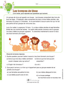 Les troupes de lions